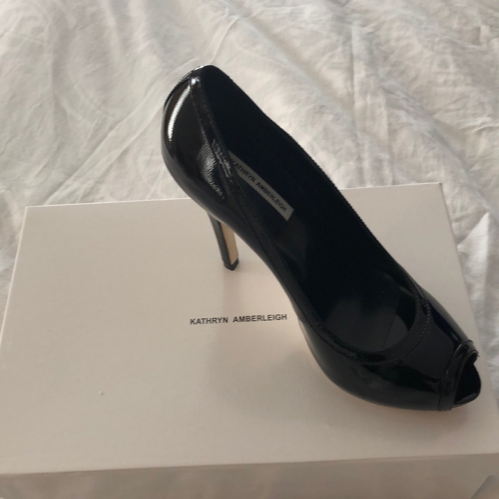 Sexy, peep toe stiletto heels.